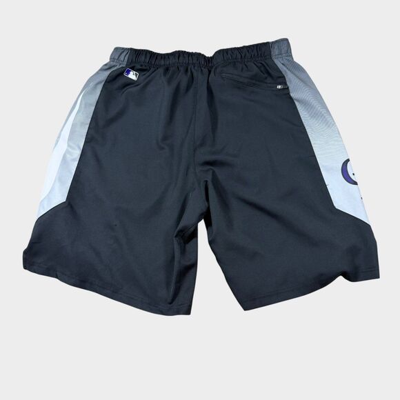 Nike Colorado Rockies Shorts Mens Large Black Purple MLB Dri-FIT Authentic Gear - Picture 6 of 7